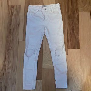 Free people size 4 white denim